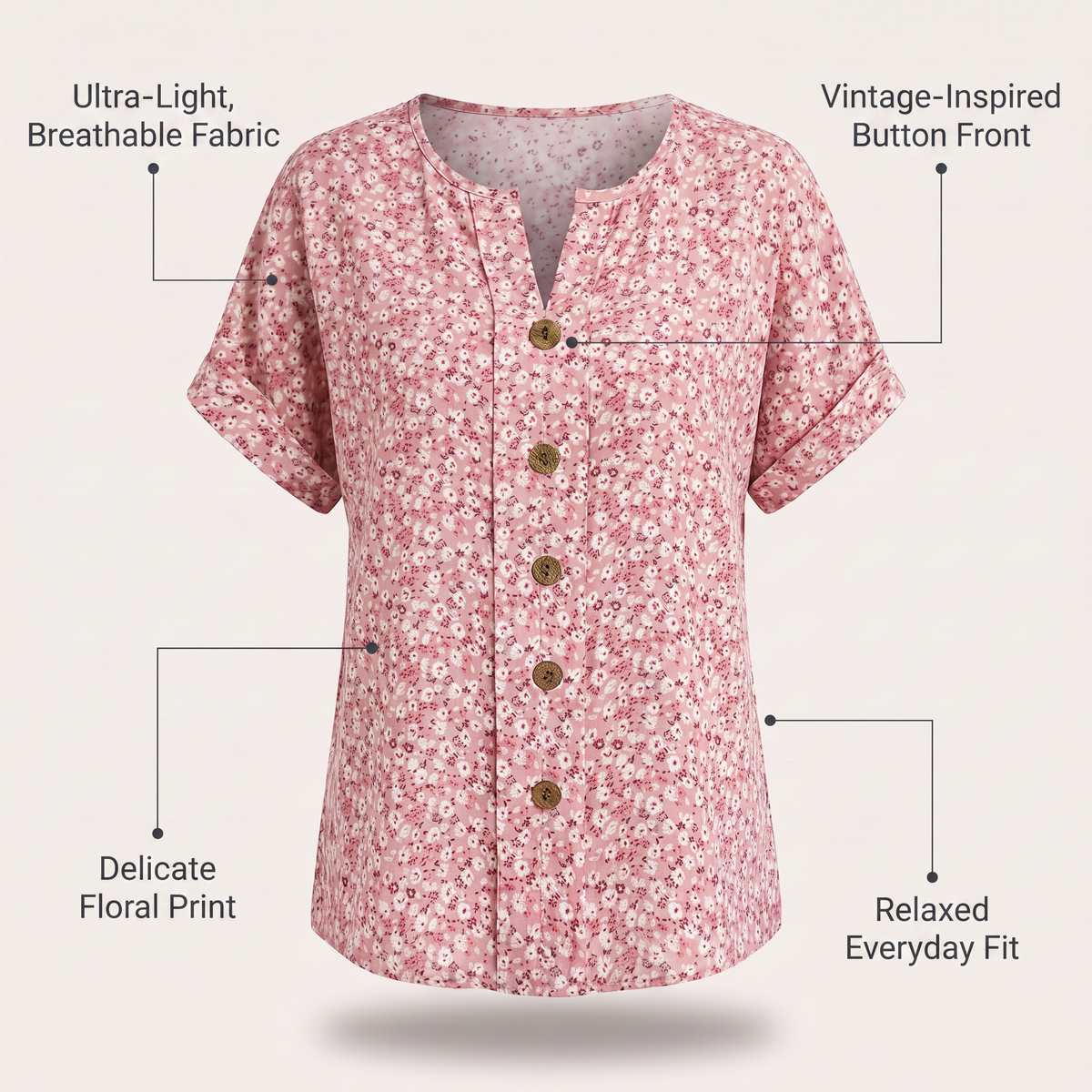Lillie Buttons Spring Top