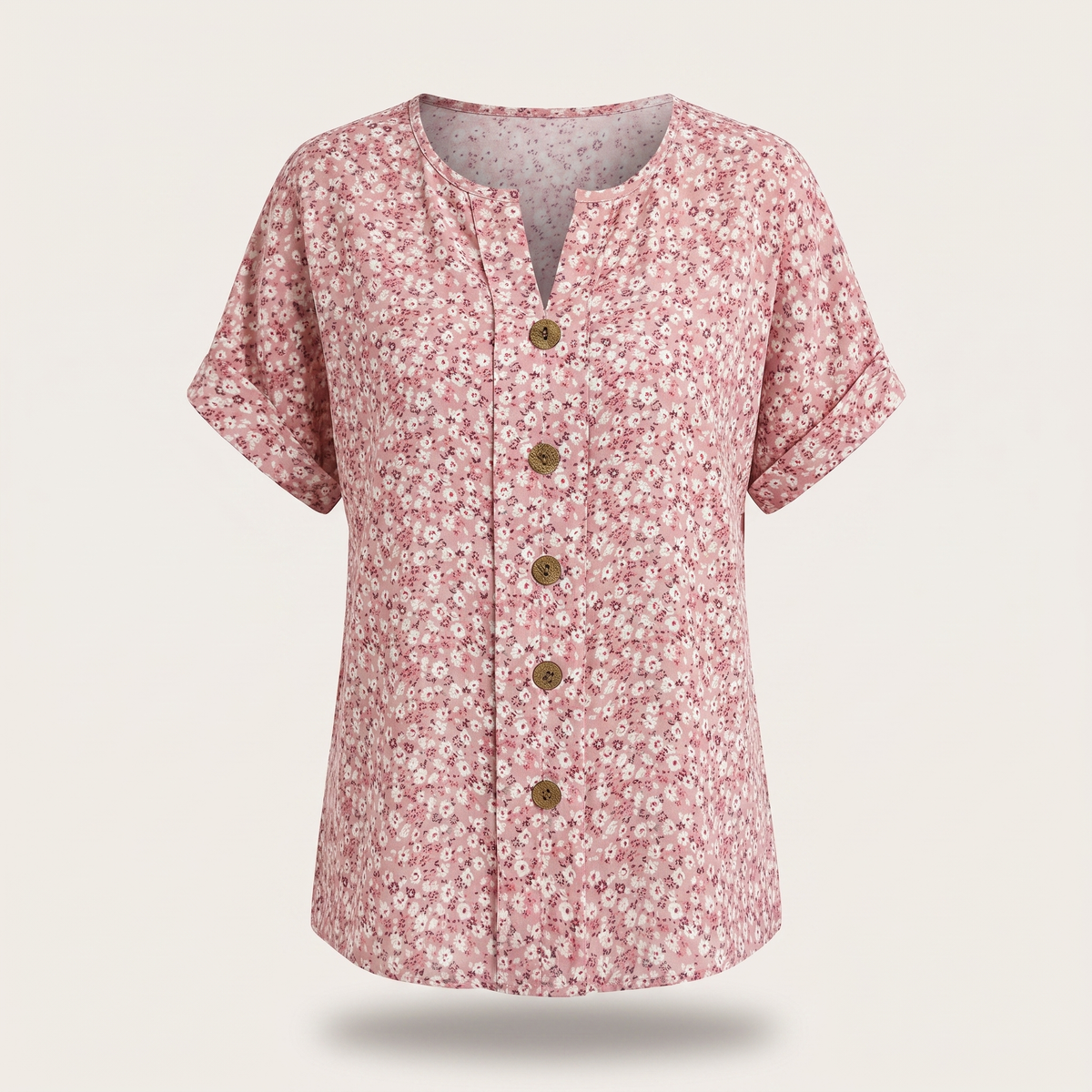 Lillie Buttons Spring Top - Pink