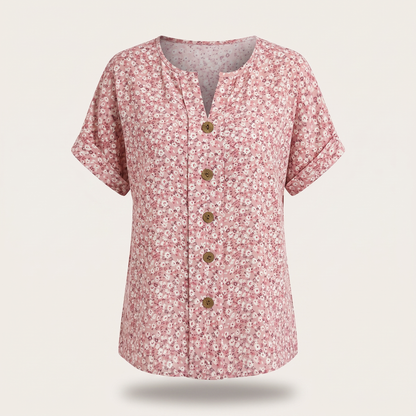 Lillie Buttons Spring Top - Pink