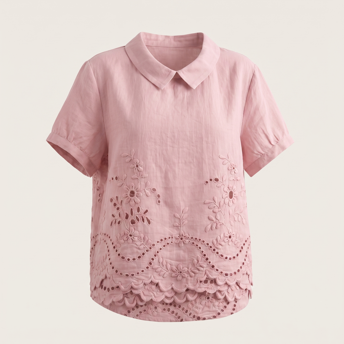 Lily Bloom Embroidered Top - Pink