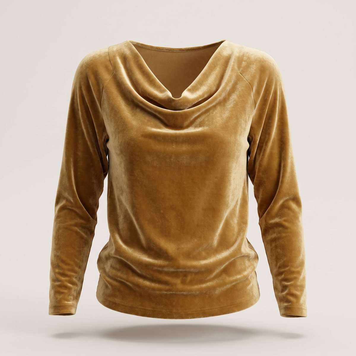 Lily Velvet Elegance Top - Gold