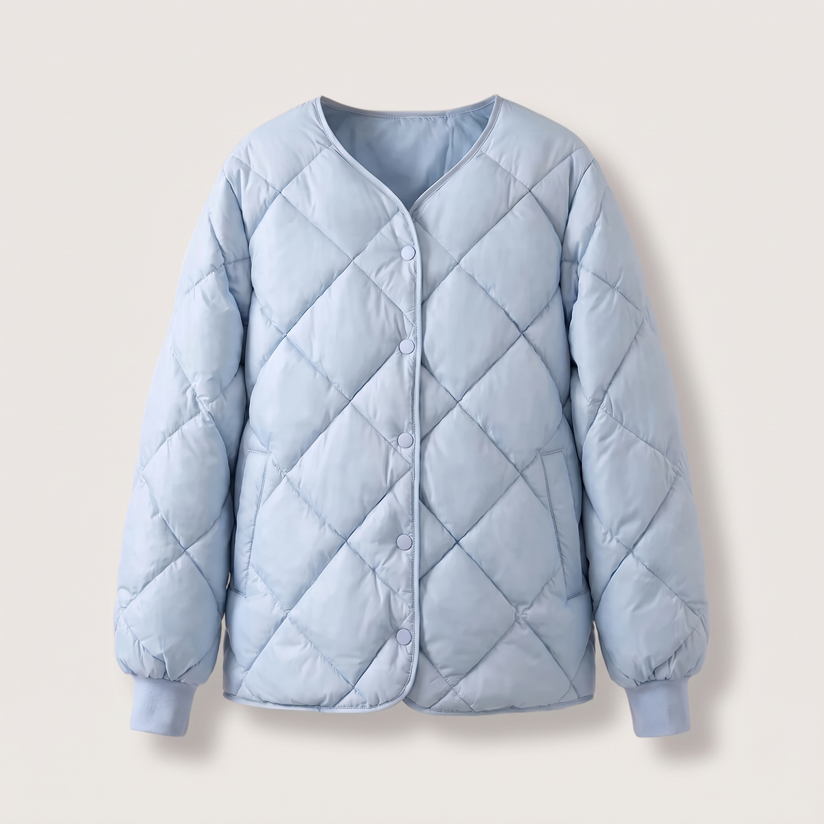 Linnea Soft Cotton Parka - Light Blue