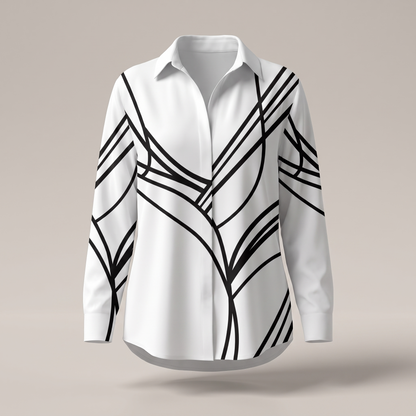 Livia Vintage Casual Blouse - White