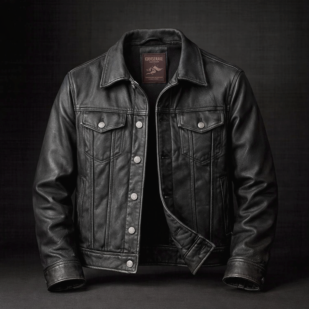 Locke Leather-Look Jacket - Classic Black