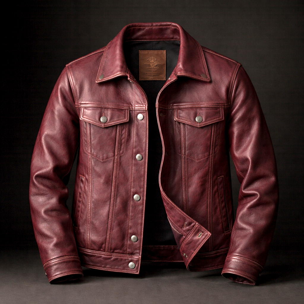 Locke Leather-Look Jacket - Patina Plum