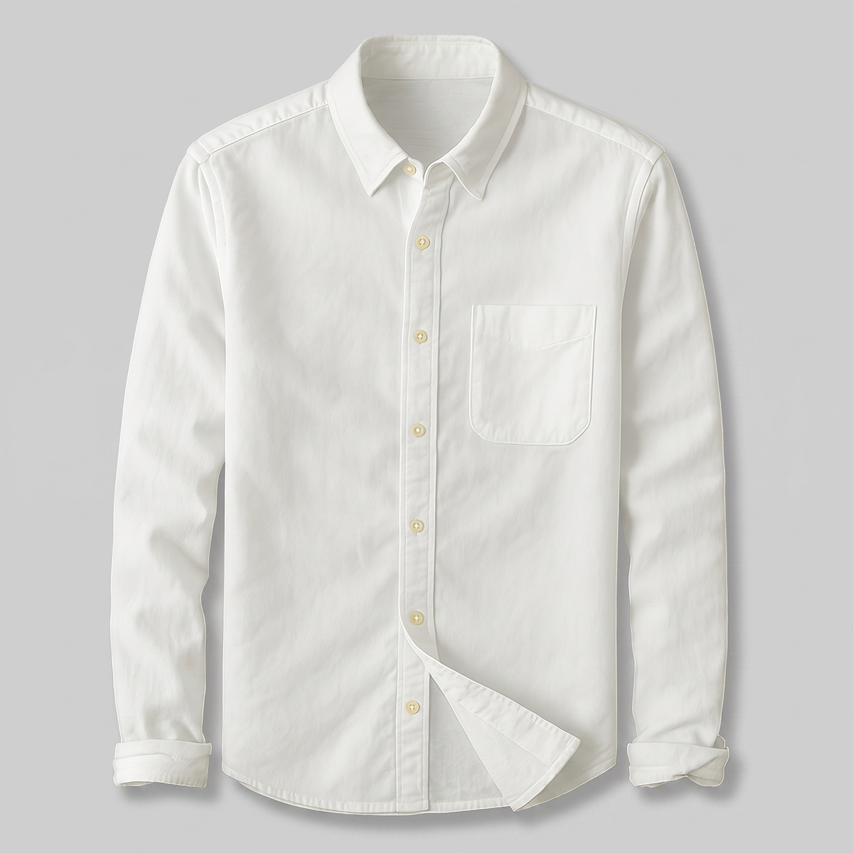 Loder Cotton Linen Shirt - White