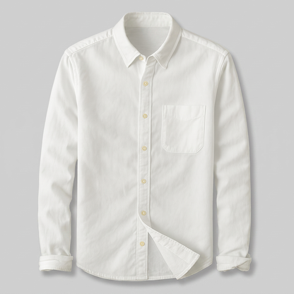 Loder Cotton Linen Shirt - White