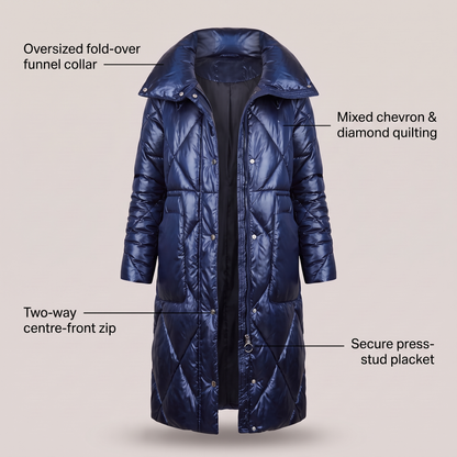 Longline Quilted Winter Coat