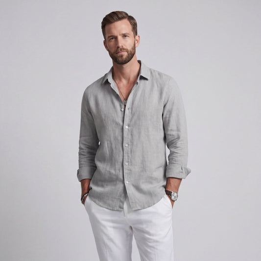 Loose Fit Summer Shirt - Grey