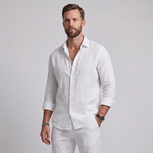 Loose Fit Summer Shirt - Whie
