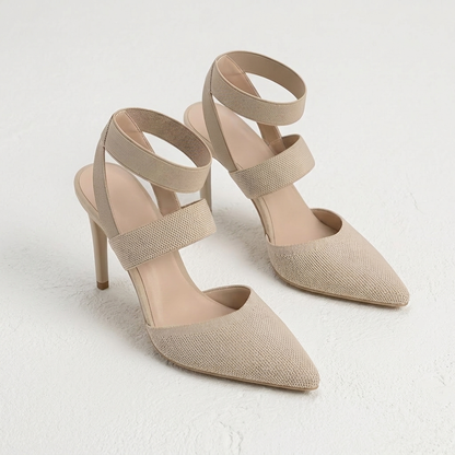 Loravelle Stretch Comfort Heels - Beige