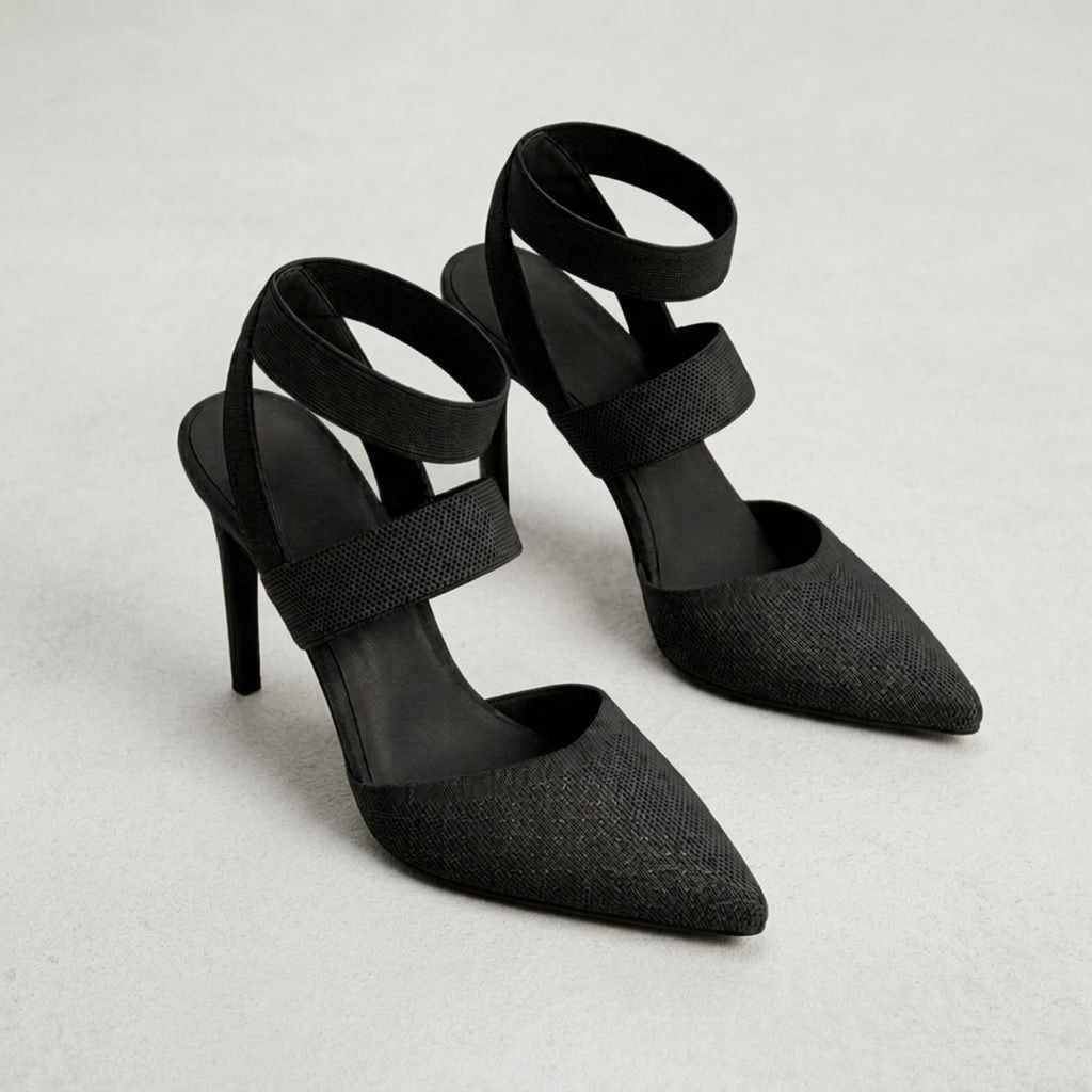 Loravelle Stretch Comfort Heels - Black
