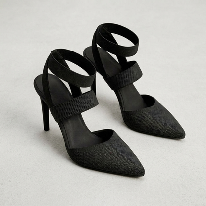 Loravelle Stretch Comfort Heels - Black
