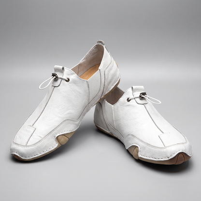 Lorenzo Leather-Look Slip-Ons - White