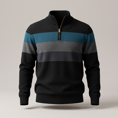 Lorven Stripe Pullover - Black