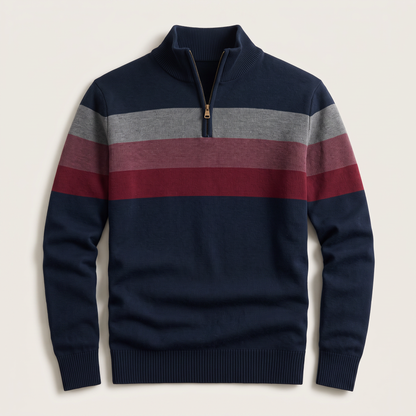 Lorven Stripe Pullover - Navy