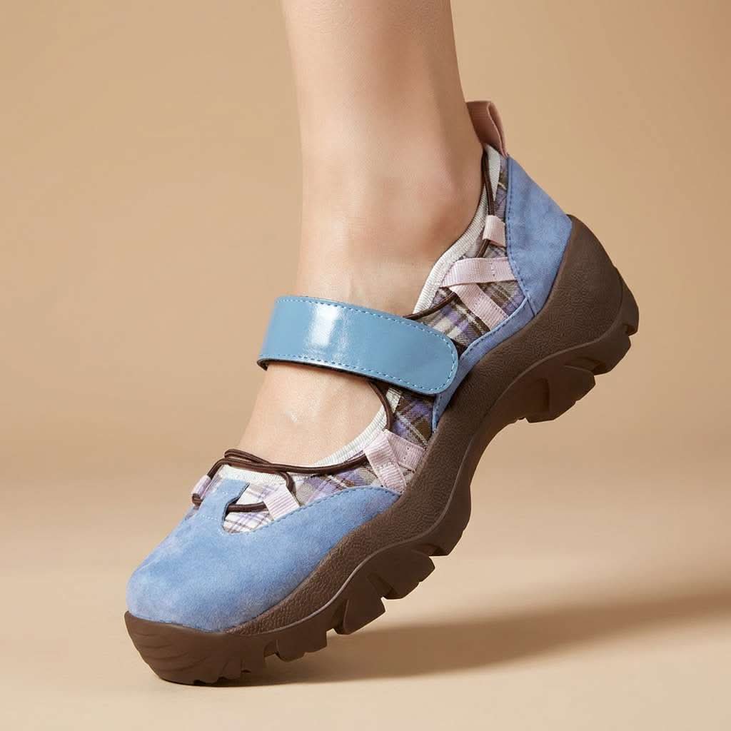 Lottie Chic Cross-Strap Sandals - Blue