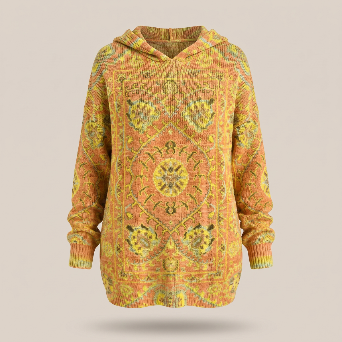 Lowenna Bohemian Hooded Tunic - Yellow