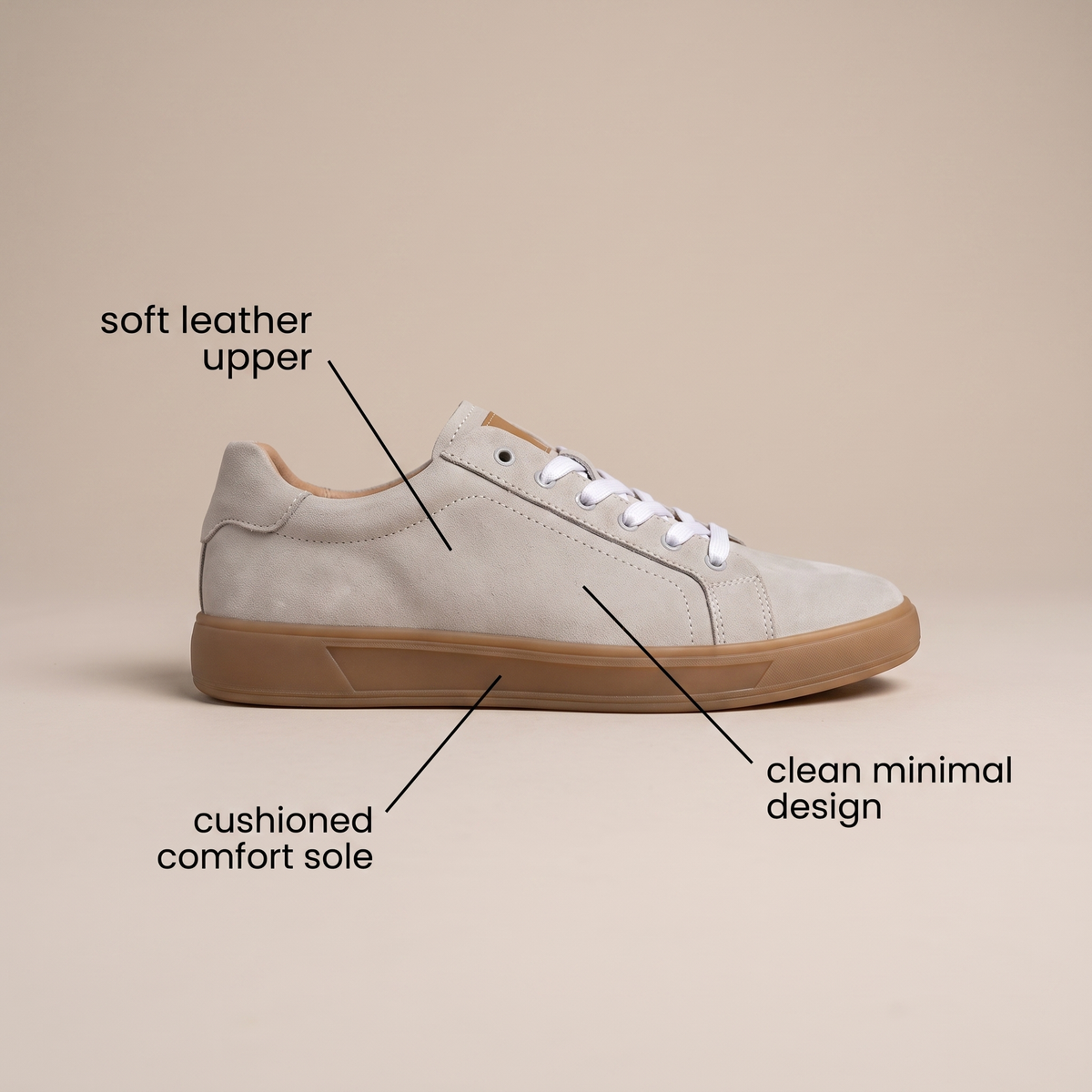 Loxley Refined Leather-Look Sneakers