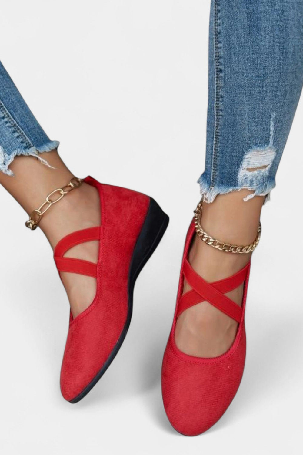 Lucia Soft-Step Casual Shoes - Red