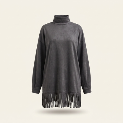 Lucia Turtleneck Dress - Grey