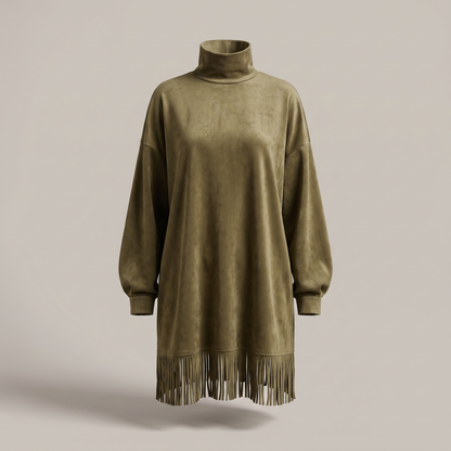Lucia Turtleneck Dress - Olive