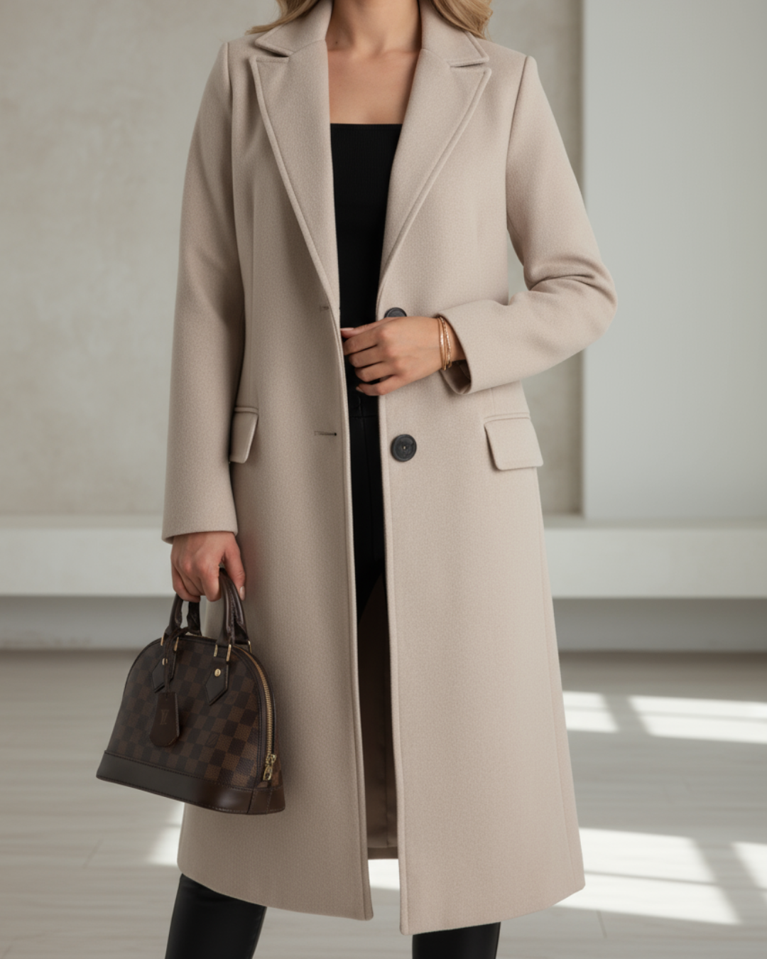 Lucienne Elegant Long Coat - Khkai