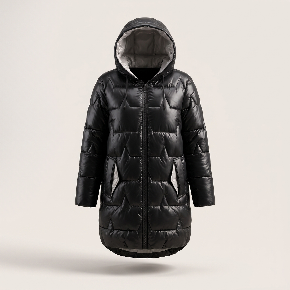 Luna Statement Overcoat - Black