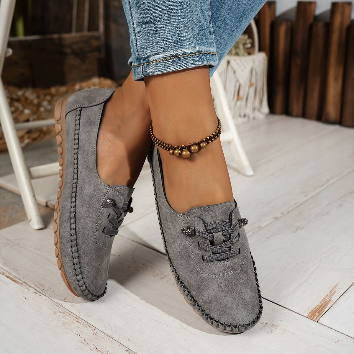Lunara Comfort Loafers - Grey