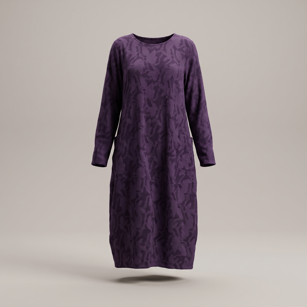 Lunessa Elegant Winter Dress - Purple