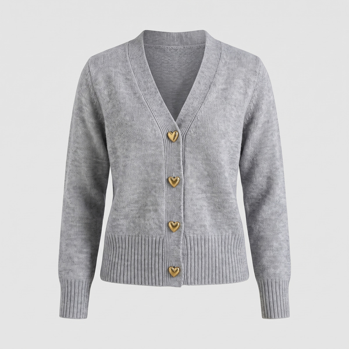 Maisie Charming Button Cardigan - Gray