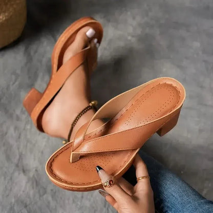 Maisie Soft Fit Strappy Sandals - Brown