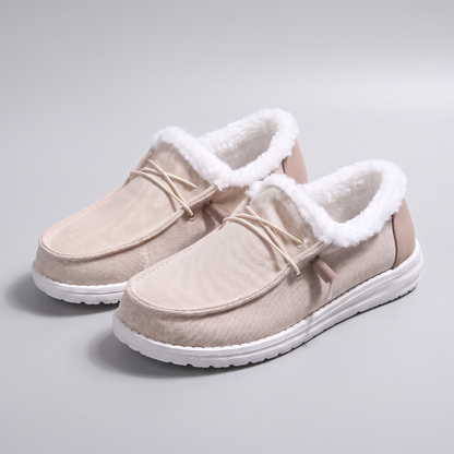 Margery Plush Comfort Loafers - Beige