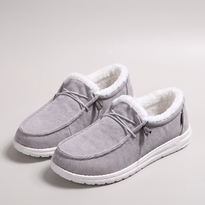 Margery Plush Comfort Loafers - Grey