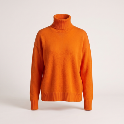 Margot Elegant Knit Sweater - Orange