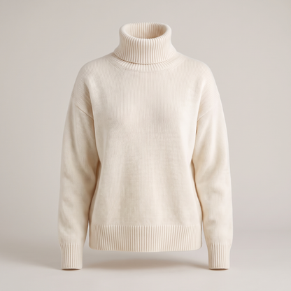 Margot Elegant Knit Sweater - White