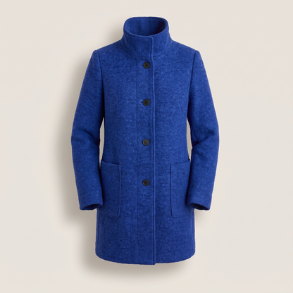 Margot Modern Longline Coat - Dark Blue
