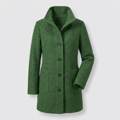 Margot Modern Longline Coat - Dark Green
