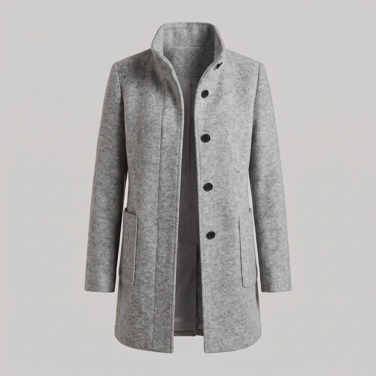 Margot Modern Longline Coat - Grey