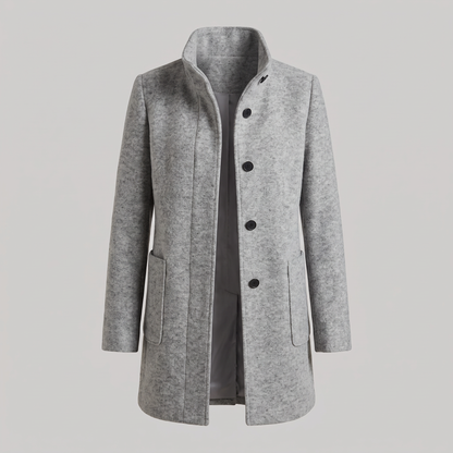 Margot Modern Longline Coat - Grey