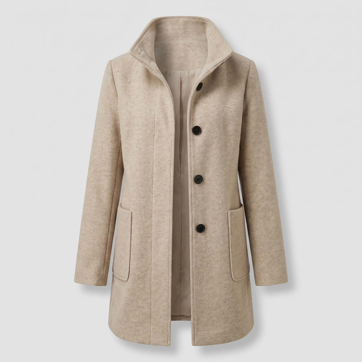 Margot Modern Longline Coat - Khaki