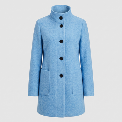 Margot Modern Longline Coat - Light Blue