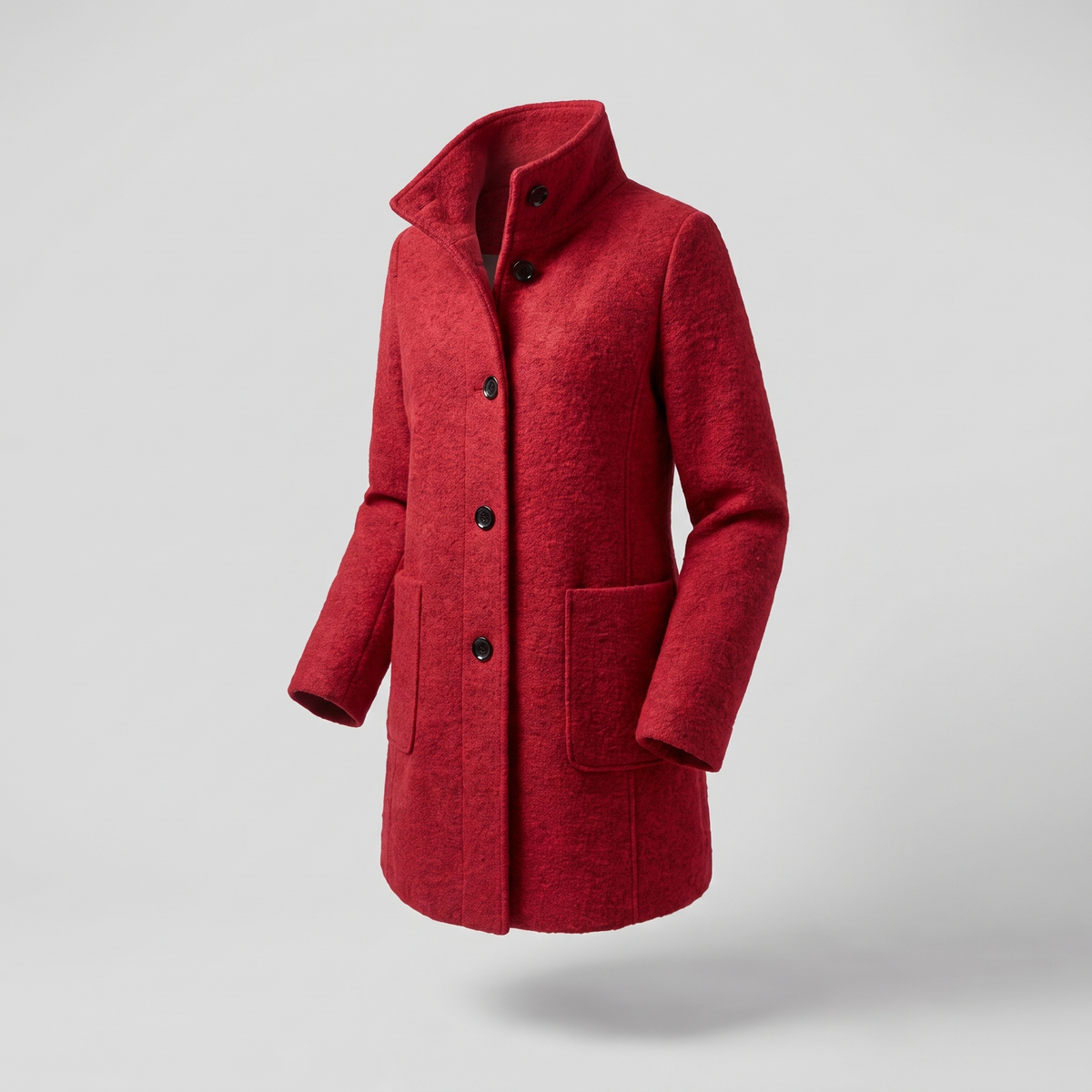 Margot Modern Longline Coat - Red