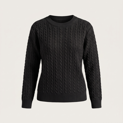 Marielle Cable Sweater - Black