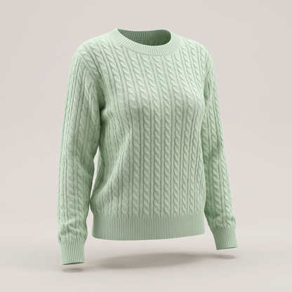Marielle Cable Sweater - Green