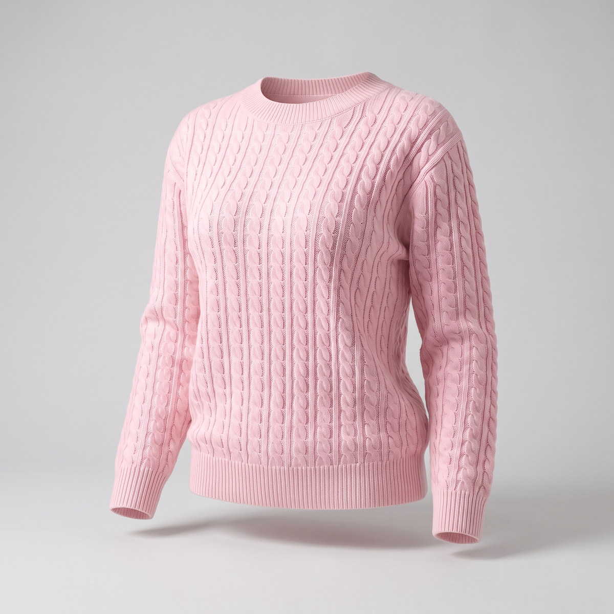 Marielle Cable Sweater - Pink