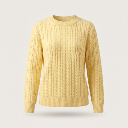 Marielle Cable Sweater - Yellow