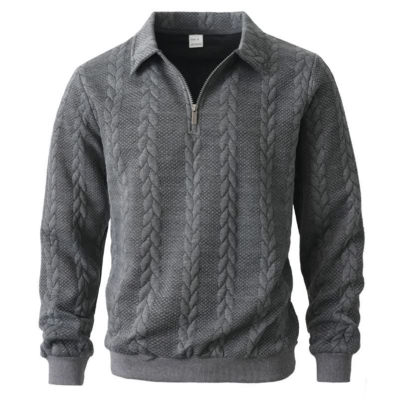 Marion Elegant Zip Polo - Grey