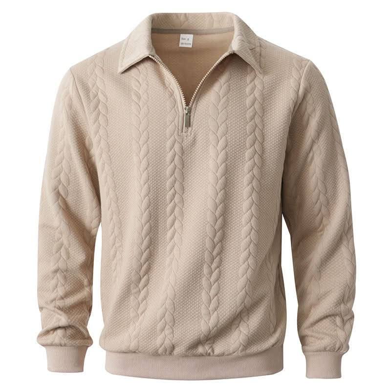 Marion Elegant Zip Polo - Khaki