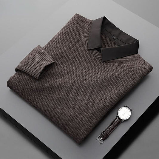 Marlow Collar Sweater - Brown